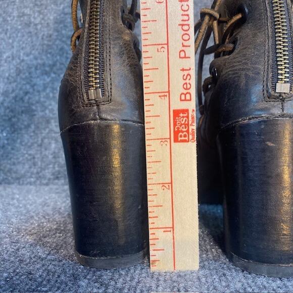 Baske California Brown Leather Fury Open Toe Booties Womens 8.5 - Picture 10 of 10